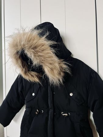 Zara 110 Winterjacke schwarz 100% Federn und Daunen