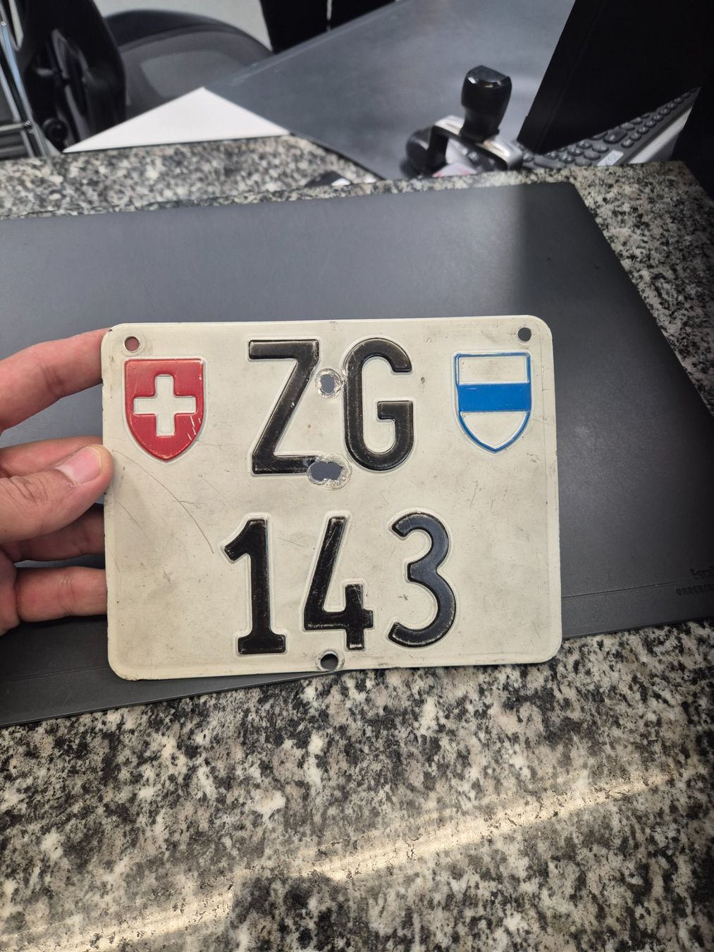 Ecriteaux: Kontrollschild MOTORRAD ZG – D'occasion à Steinhausen par kin_j5jn