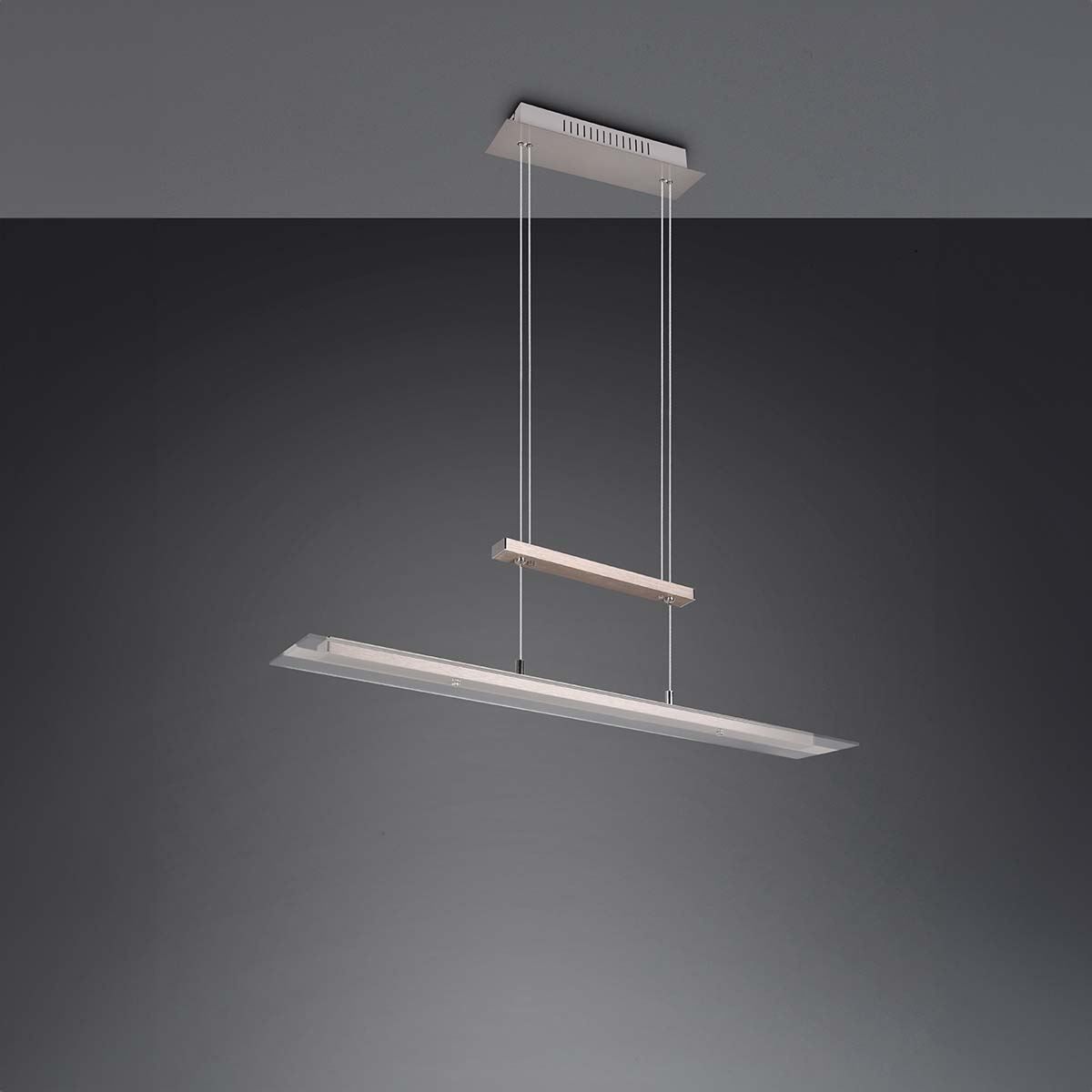 Lampadari & plafoniere: LED Pendelleuchte, Nickel, 80 cm x 12 cm – Nuovo (secondo la descrizione) da Kreuzlingen venduto da Smart-Light 4