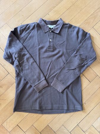 Norse Projects Longsleeve Polo XL – taupe/grau