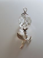 Anhänger facettierter Bergkristall mit Figur 925 Silber