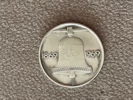 Medaille 100 Jahre Bodenseefähre 1960 14.6g 0.900 Silbrr