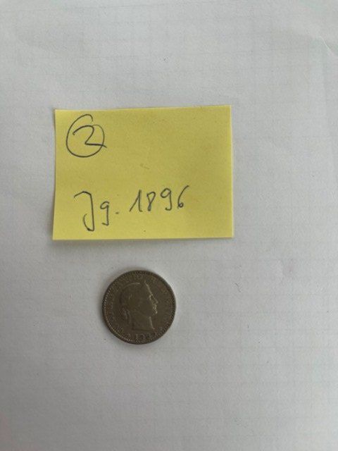 Alle Münzen: 20 Rappen 1896 - Schweiz – Gebraucht aus Niederwil AG von dahu75 1