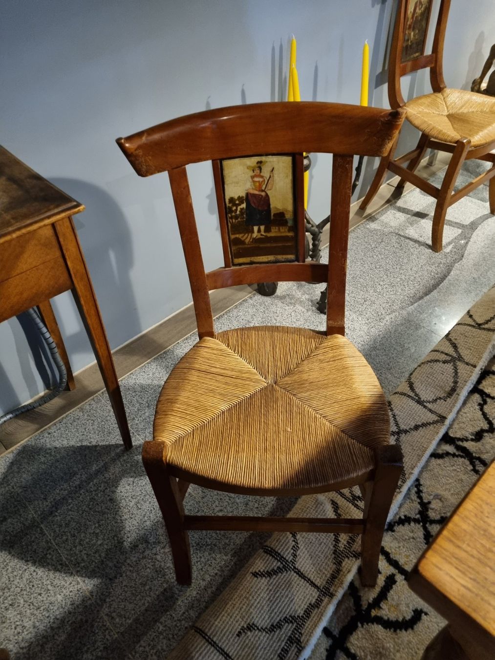 Sedie: Rare suite de 6 chaises Directoire d'époque origine bernoise – Usato da Morgins venduto da pmd_px9d 1