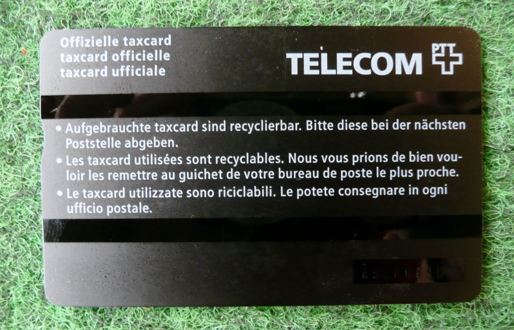 Schede telefoniche: TAXCARD 20.— PTT Telecom – Usato da Zürich venduto da zuerich00 1