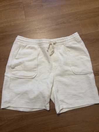 Herren Shorts Zara Grösse L Baumwolle Weiss mit Kordelzug