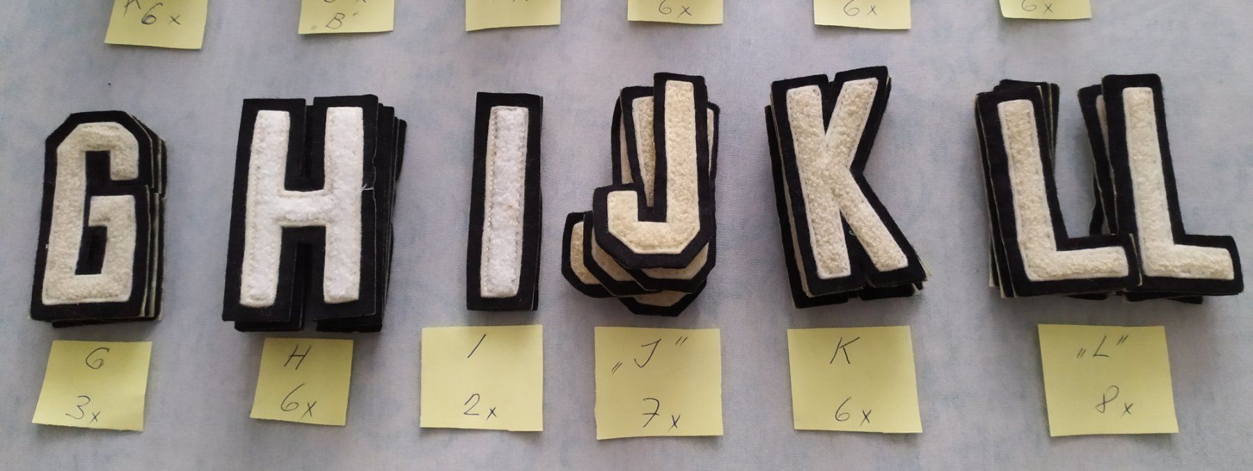 Kit bricolage: 20 Aufnähbuchstaben  Höhe 7 cm – Nuovo (secondo la descrizione) da Chezard St-Martin venduto da Loucail 2
