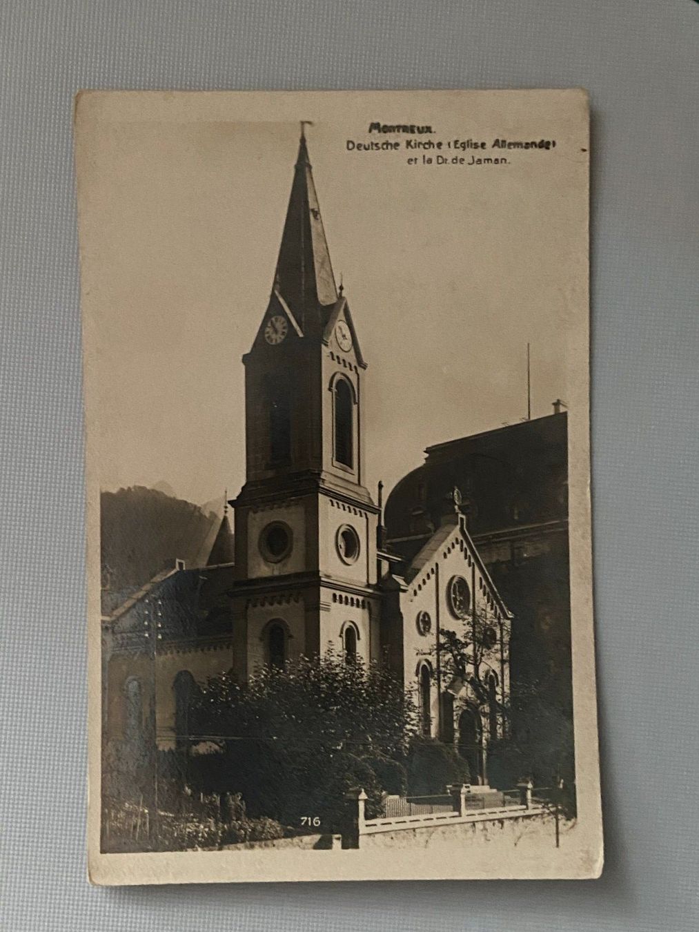 Cartoline postali: Montreux - Deutsche Kirche – Usato da Steg VS venduto da danwer74