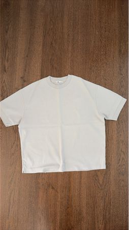 T-Shirt Zara Oversize grau