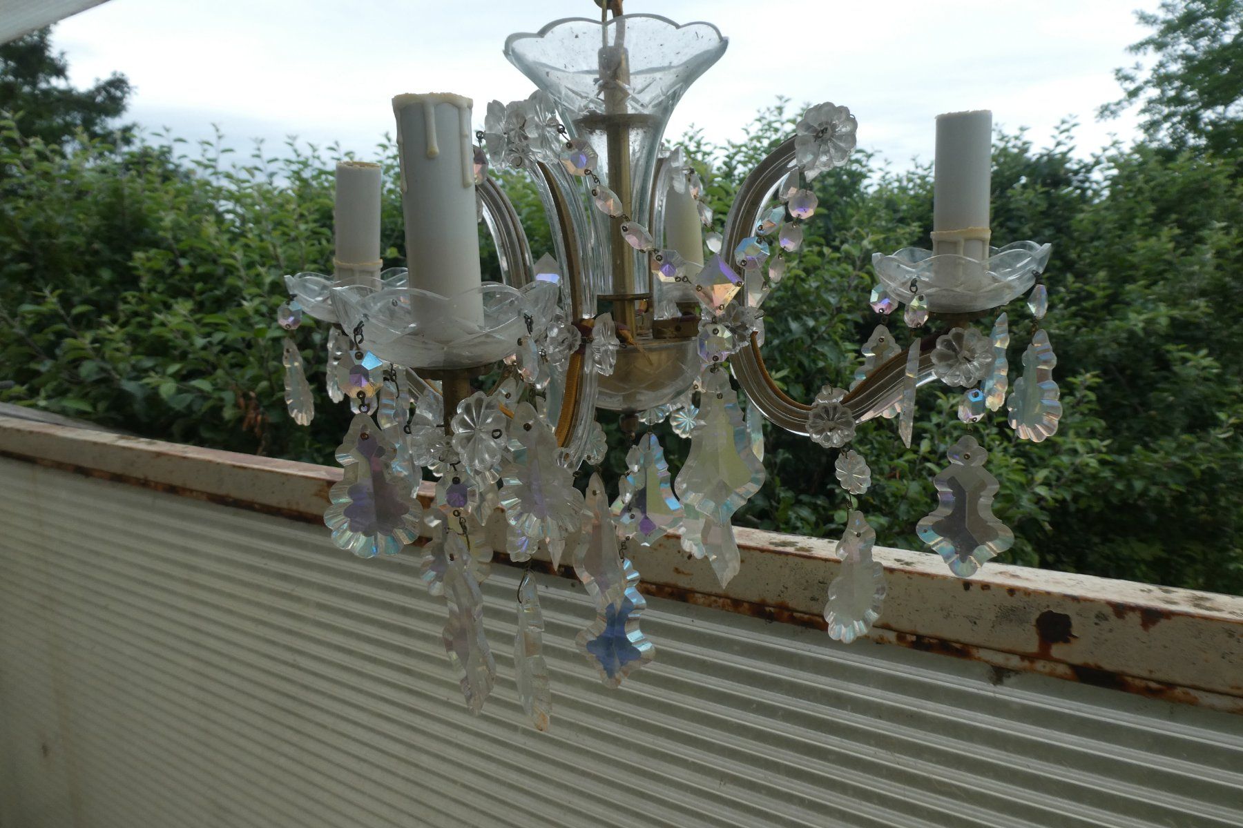 Lustres & lampes de plafonds: Jolis lustre a pampilles – D'occasion à Fontaines NE par monloisir