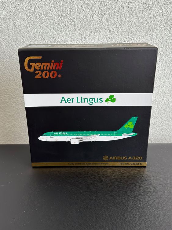 Avion Airbus A320 Aer Lingus Ancienne Livrée – GeminiJets 1/200 – Pièce De Collection Neuve Et Rare