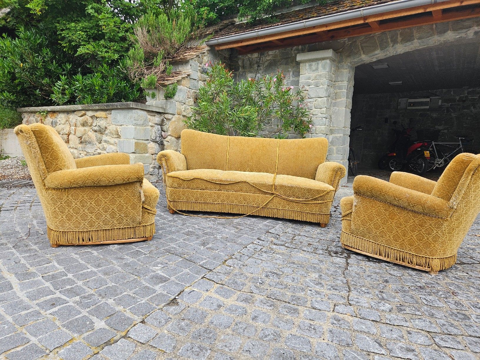 Divani: Sofa und zwei Sessel – Usato da Guntershausen Berg venduto da Jeremias7