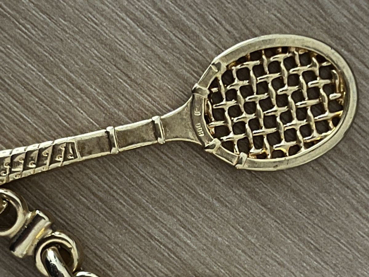 Schlüsselanhänger & - bänder: Gold plated Tennis Racket Charm – Gebraucht aus Zürich von Nowstalgia 3