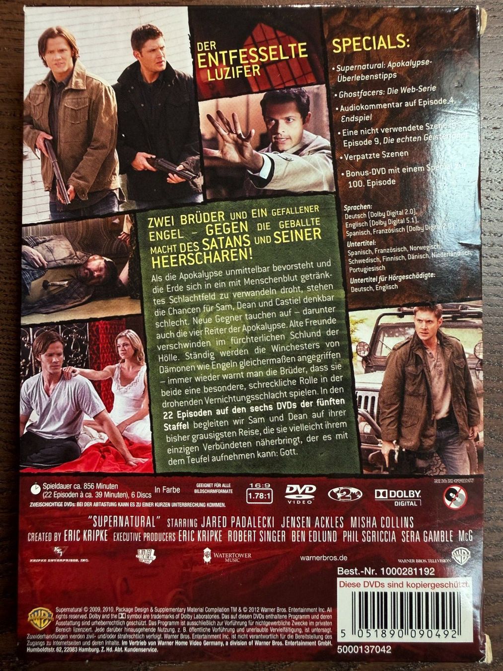 Tutti i DVDs: Supernatural - Staffel 5 – Usato da Zürich venduto da FilmFreunde 1