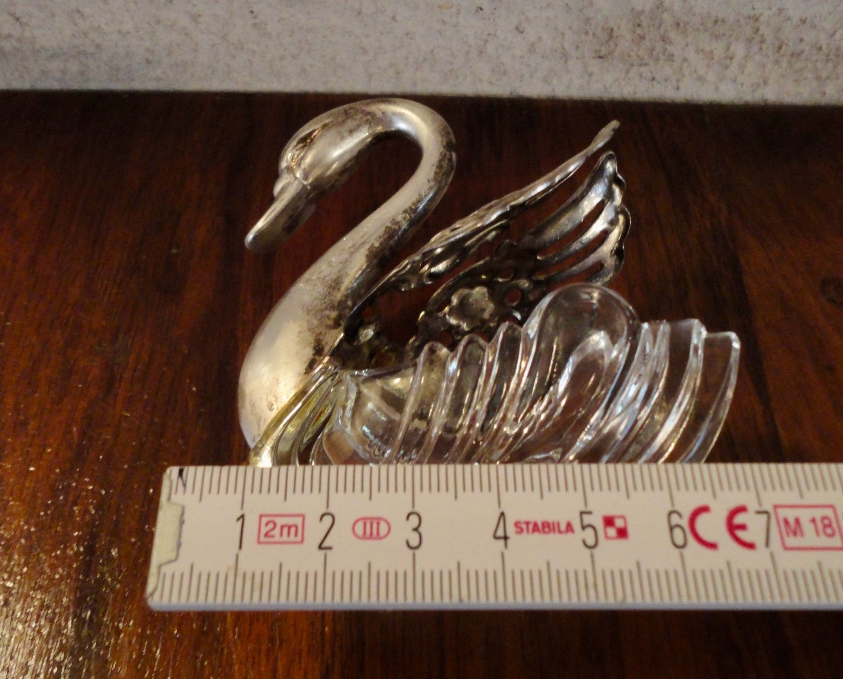 Ciotole: SALIERE SCHWAN (KRISTALL-VERSILBERT -- SILBER?) – Usato da wädenswil venduto da niki20 4