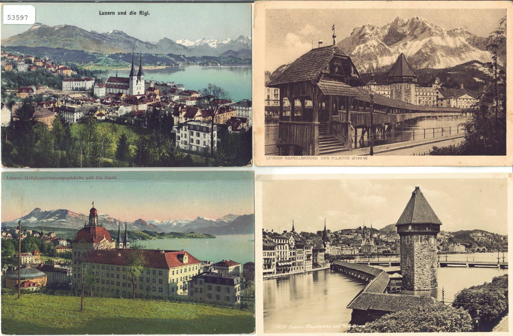 Cartoline postali: 4 AK - Luzern – Usato da Ettingen venduto da Kartenplanet