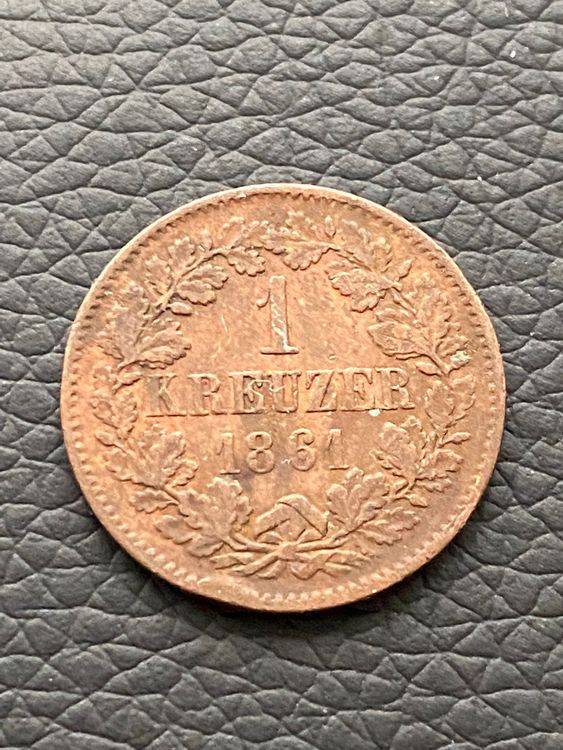 Antike Münze 1 Kreuzer 1861 BADEN SCHEIDEMÜNZE Kaufen auf Ricardo