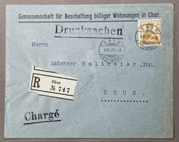 121 Sehr seltenes Porto eingeschriebene Drucksache Im Ort