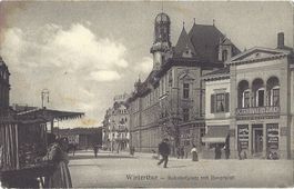 Winterthur -- Bahnhofplatz m. Hauptpost u. Actienbrauerei ZH