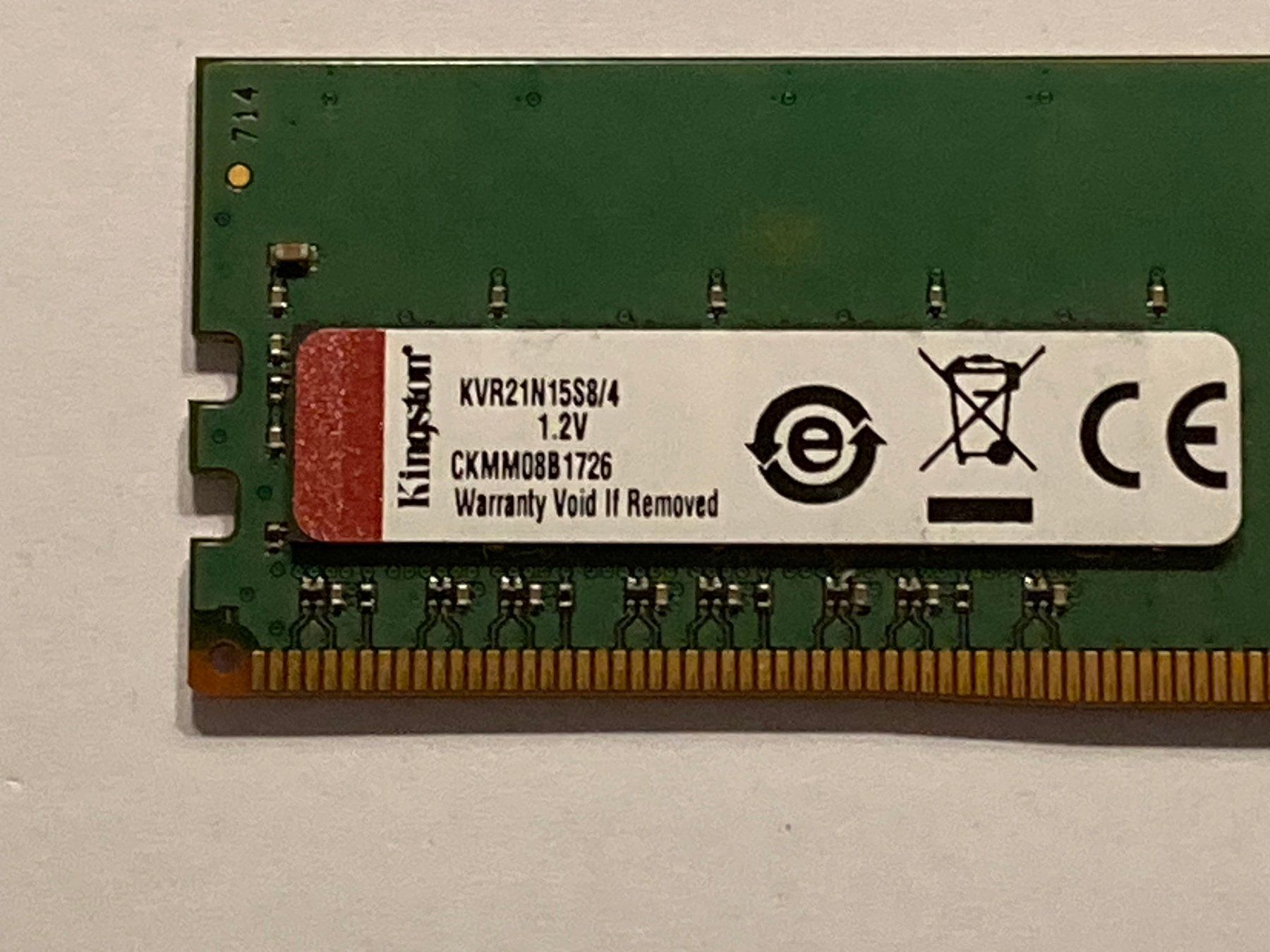 Kingston Memory / RAM: Kingston DDR4 RAM 4GB 2133 MHz – Gebraucht aus Wettingen von Schabernack_sam 1