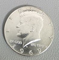 USA - Half Dollar 1969 Silber, 12 gram, John Kenedy