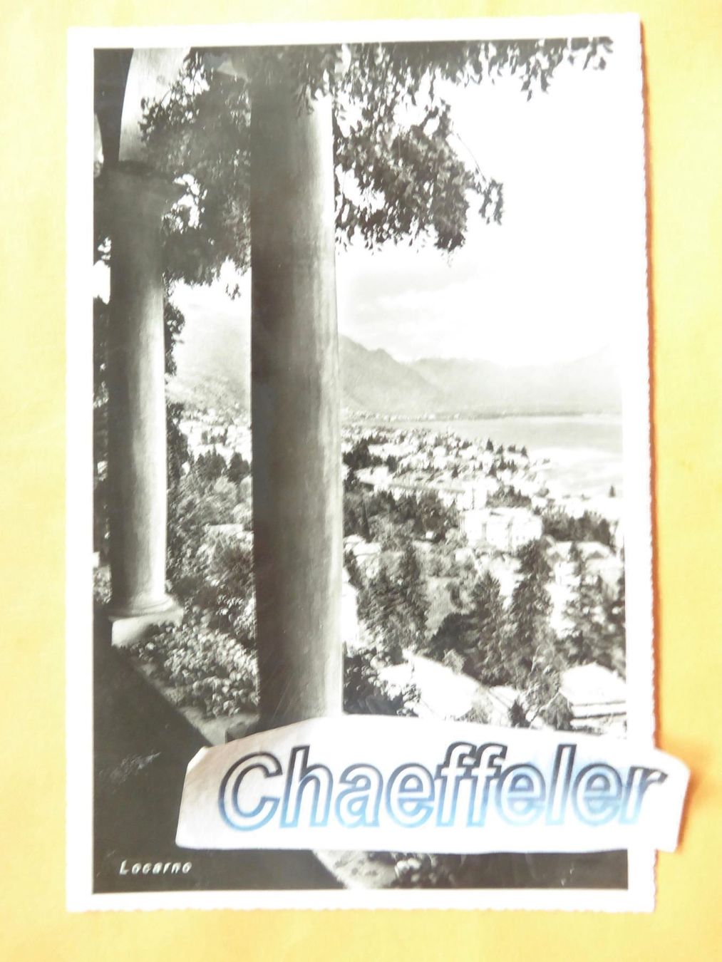 Cartoline postali: 1959  Locarno, Lago Maggiore – Usato da Zürich venduto da Chaeffeler