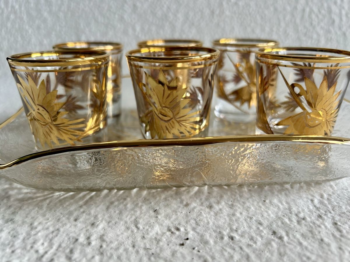 Bicchieri: Echtvergoldete Pisco Gläsli aus Peru – Usato da Gunten venduto da starfish3 3
