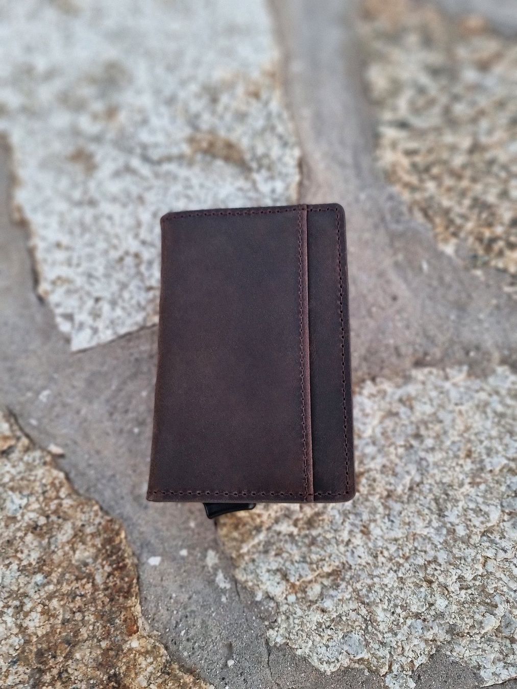 Portafogli: Slim Wallet Braun, mit Kartenhalter + Münz  | RFID Schutz – Nuovo (secondo la descrizione) da Zürich venduto da Simfy-Wallets 2