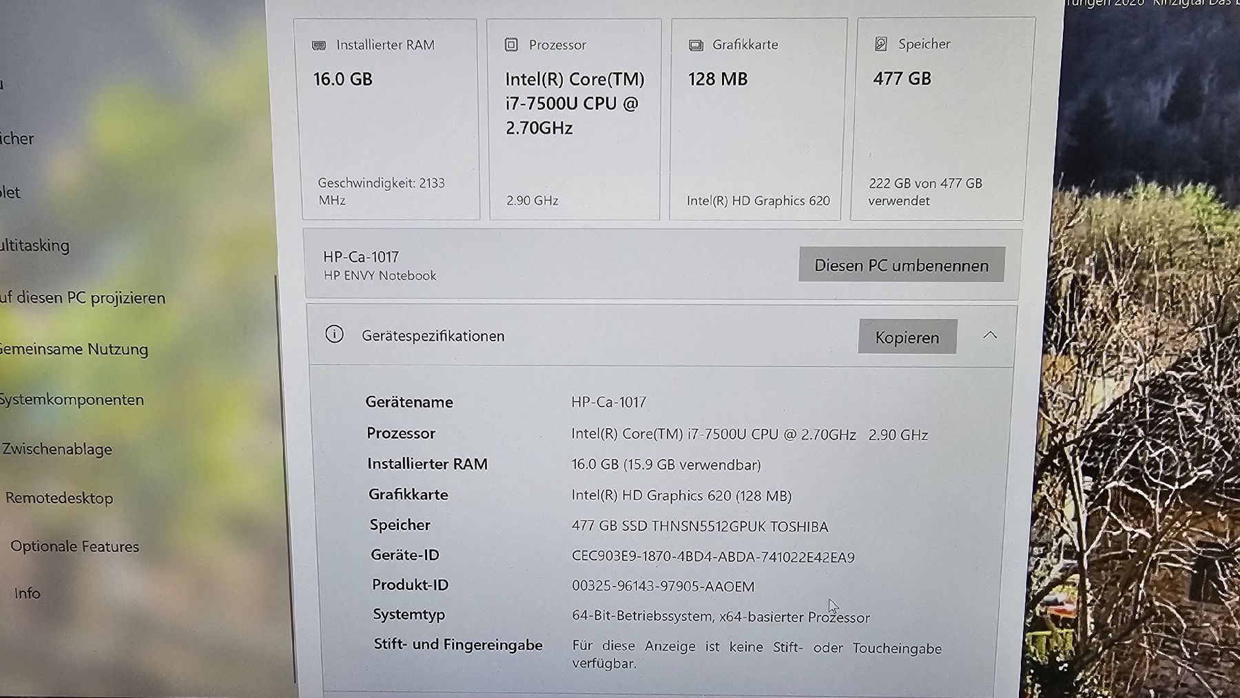 Hewlett Packard Notebooks: Laptop HP ENVY  – Gebraucht aus Dietikon von Meta53 3