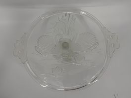 Vintage Tortenplatte / Servierplatte mit Schwanenmotiv