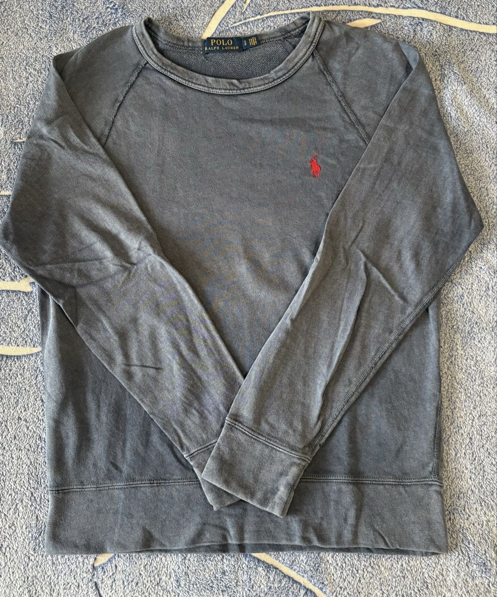 Ralph Lauren Maglioni & Felpe: Polo Ralph Lauren Pullover Graublau mit rotem Pony Grösse S – Usato da Zürich venduto da nadin.nadin2