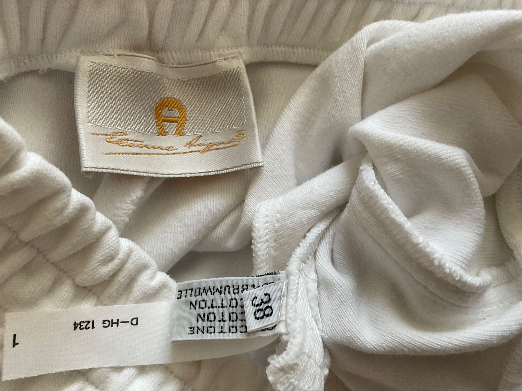 Aigner Pantaloni: Étienne Aigner Freizeit Hose Pants Gr 38 weiss – Usato da Urdorf venduto da alda02 6