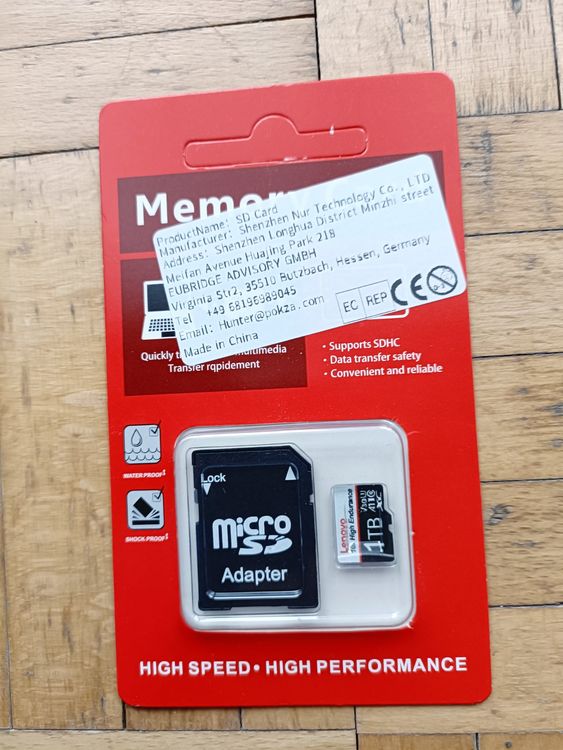 Lenovo micro sd card 1 tb adapter kaufen auf ricardo