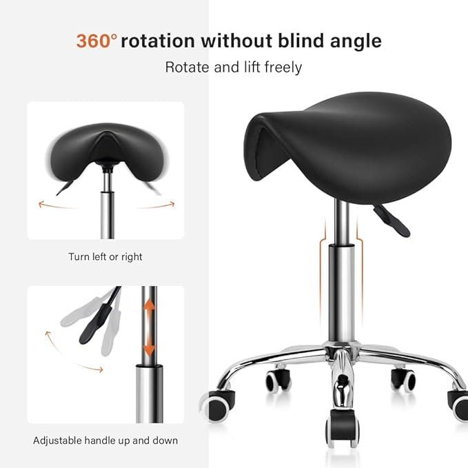 Sgabelli: Rollhocker Arbeitshocker Barhocker drehbar mit Sattelsitz – Nuovo e nell'imballaggio originale da Zürich venduto da Novamart 3