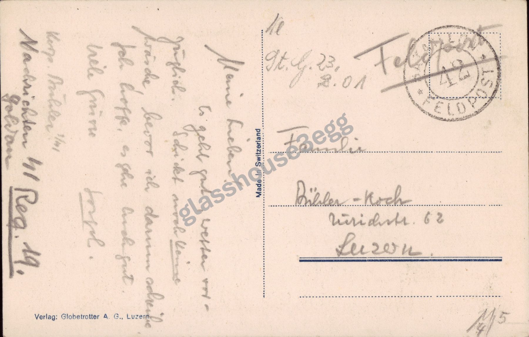 Cartoline postali: AK Goldau mit Rigi. – Usato da Eggersriet venduto da glasshouse3egg 1