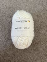 Schachenmayr Wash+Filz-it Wolle weiss 50g neu