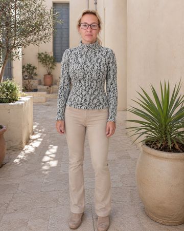 ANNE FONTAINE | Pull col roulé maille bouclée | M femme