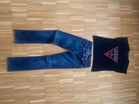 Guess Jeans und Shirt fur Girls 158