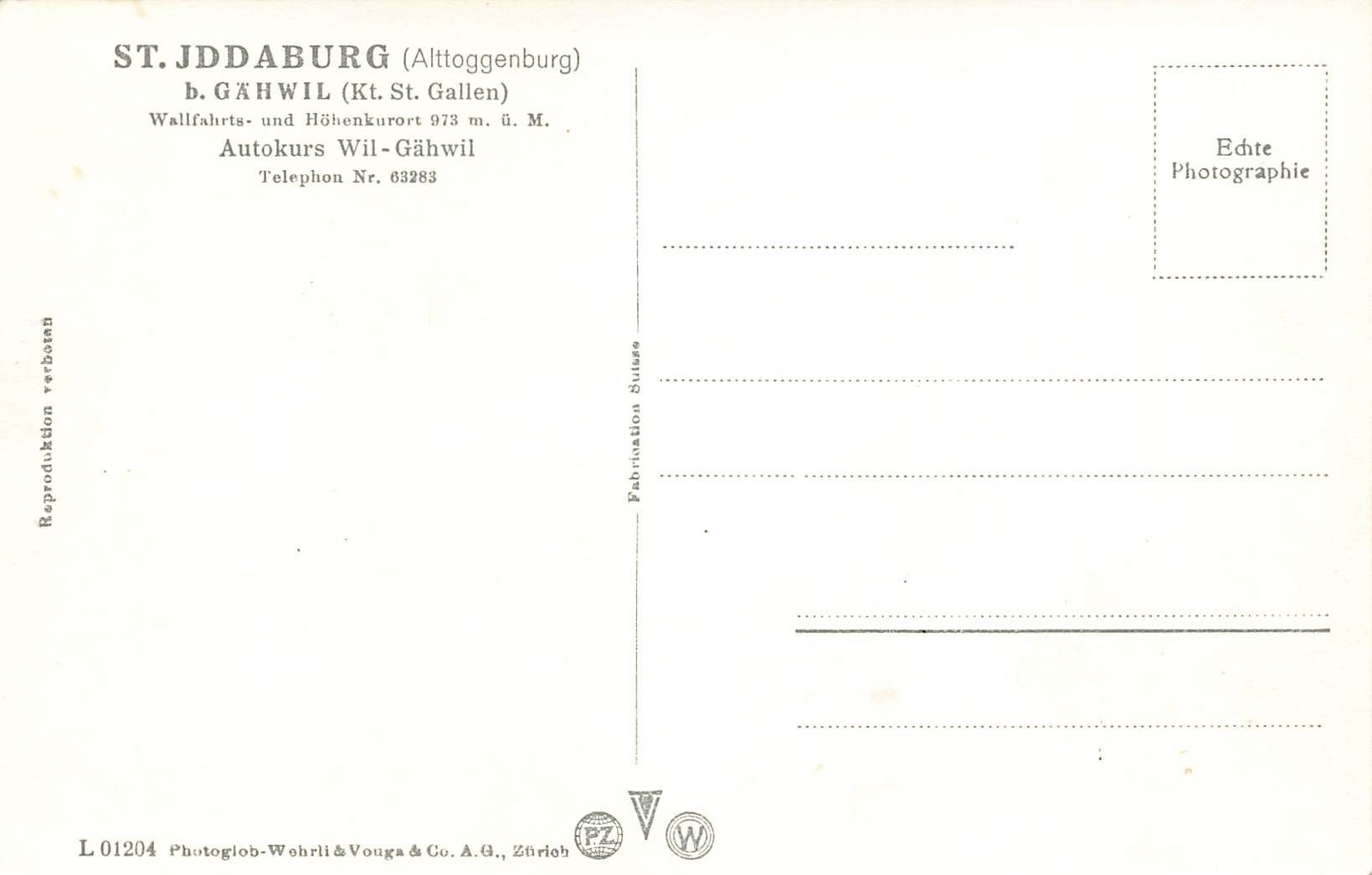 Cartoline postali: Gähwil (SG) – Usato da Biasca venduto da Blenio71 1