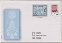 ZZ10)  Grosse Brief Erste Stickereimarke,  sehe Scan