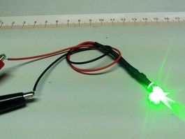 Flacker-LED 5mm klar/grün verkabelt