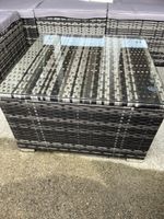 Gartentisch aus Rattan mit Glasplatte NEU