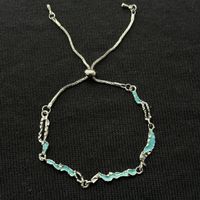 Silberne Turquoise Edelstahl Armkette