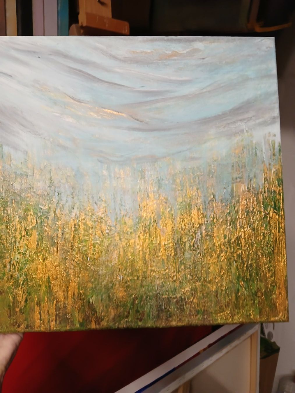 Dipinti: Originalgemälde, Abstrakte Landschaft, Leinwand 40x40 cm – Nuovo e nell'imballaggio originale da Beinwil am See venduto da Superchance 2