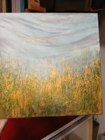 Originalgemälde, Abstrakte Landschaft, Leinwand 40x40 cm