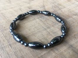 MAGNETIT ARMBAND  GRÖSSE 15cm  DATTELN 12 x 6mm / KUGELN 6mm