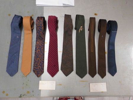 9 Vintage Krawatten aus den 1970er-/80er-Jahre