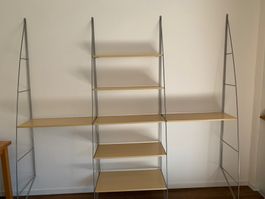 Wandregal 3-teilig od 1+2 Metall Holz modular, guter Zustand