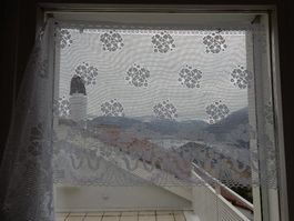 10 m weisser Vorhangstoff, Kurzgardinen, neu