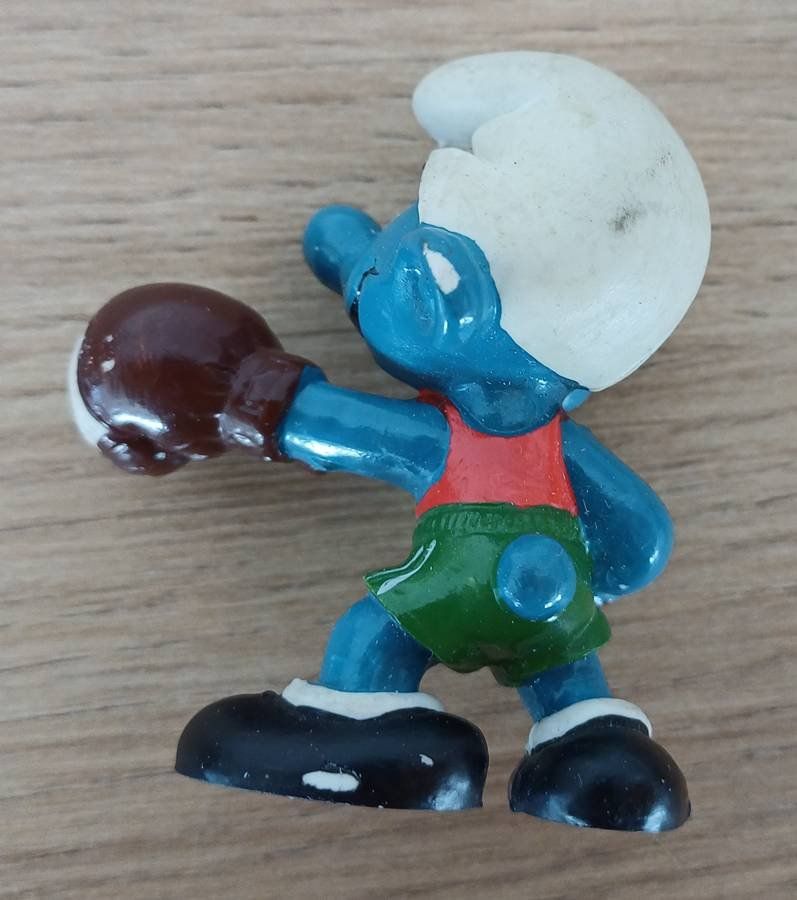 Schleich Statuette: Schlumpf - Boxer Schlumpf - Schleich PEYO 1980 – Usato da Walenstadt venduto da Numis68 2